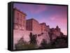 Santa Maria Cathedral and Old City Defensive Walls, Cagliari City, Sardinia, Italy-Doug Pearson-Framed Stretched Canvas