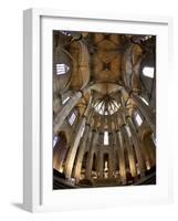 Santa Maria Del Mar Church, Barri Gotic, Barcelona, Spain-Jon Arnold-Framed Photographic Print