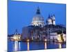 Santa Maria della Salute Cathedral from Academia Bridge along the Grand Canal at Dusk, Venice-Dennis Flaherty-Mounted Photographic Print