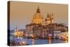 Santa Maria Della Salute Church and Grand Canal at Sunset, Venice, Veneto, Italy-Stefano Politi Markovina-Stretched Canvas