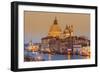 Santa Maria Della Salute Church and Grand Canal at Sunset, Venice, Veneto, Italy-Stefano Politi Markovina-Framed Photographic Print