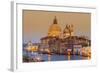 Santa Maria Della Salute Church and Grand Canal at Sunset, Venice, Veneto, Italy-Stefano Politi Markovina-Framed Photographic Print