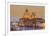 Santa Maria Della Salute Church and Grand Canal at Sunset, Venice, Veneto, Italy-Stefano Politi Markovina-Framed Photographic Print