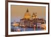 Santa Maria Della Salute Church and Grand Canal at Sunset, Venice, Veneto, Italy-Stefano Politi Markovina-Framed Photographic Print