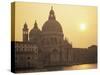 Santa Maria Della Salute Church at Sunset, Venice, Veneto, Italy-Lee Frost-Stretched Canvas