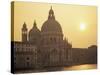 Santa Maria Della Salute Church at Sunset, Venice, Veneto, Italy-Lee Frost-Stretched Canvas