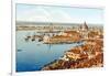 Santa Maria Della Salute from the Campanile Tower in St. Marks Square, Venice, Pub. C.1900-null-Framed Giclee Print