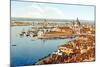 Santa Maria Della Salute from the Campanile Tower in St. Marks Square, Venice, Pub. C.1900-null-Mounted Giclee Print