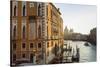 Santa Maria Della Salute, Grand Canal from Accademia Bridge, sunrise after snow, Venice, UNESCO Her-Eleanor Scriven-Stretched Canvas