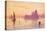 Santa Maria della Salute, Venice, at Sunset, 1865-84-Edward Lear-Stretched Canvas