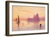 Santa Maria della Salute, Venice, at Sunset, 1865-84-Edward Lear-Framed Giclee Print