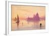 Santa Maria della Salute, Venice, at Sunset, 1865-84-Edward Lear-Framed Giclee Print