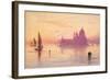 Santa Maria della Salute, Venice, at Sunset, 1865-84-Edward Lear-Framed Giclee Print