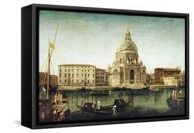 Santa Maria Della Salute, Venice, with Gondolas on the Grand Canal-Michele Marieschi-Framed Stretched Canvas