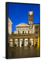 Santa Maria in Trastevere at Night, Piazza Santa Maria in Trastevere, Rome, Lazio, Italy-Stuart Black-Framed Photographic Print