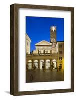 Santa Maria in Trastevere at Night, Piazza Santa Maria in Trastevere, Rome, Lazio, Italy-Stuart Black-Framed Photographic Print