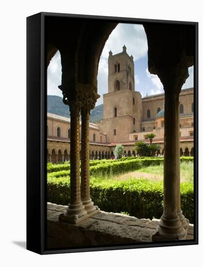 Santa Maria La Nuova Duomo, Monreale, Sicily, Italy-Walter Bibikow-Framed Stretched Canvas