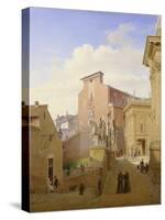 Santa Maria Maggiore Aracoeli in Rom. 1831-Wilhelm Brücke-Stretched Canvas