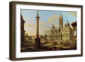 Santa Maria Maggiore, Rome, 1739-Bernardo Bellotto-Framed Giclee Print