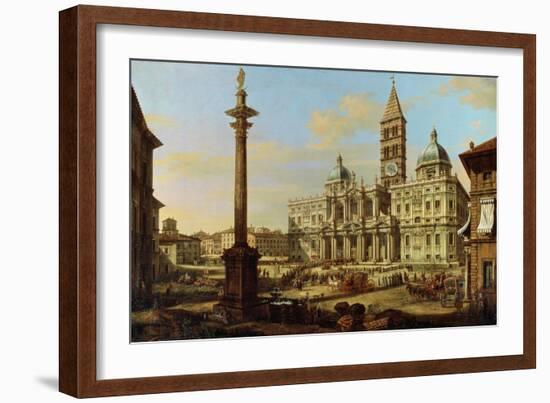 Santa Maria Maggiore, Rome, 1739-Bernardo Bellotto-Framed Giclee Print