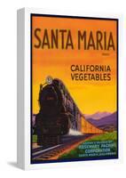 Santa Maria Vegetable Label - Santa Maria, CA-null-Framed Poster