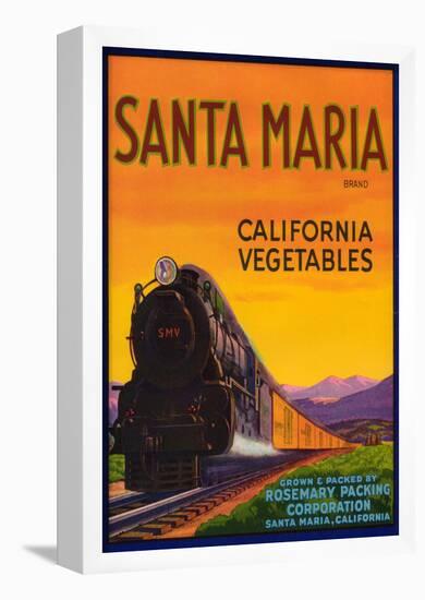 Santa Maria Vegetable Label - Santa Maria, CA-null-Framed Poster