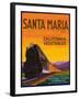 Santa Maria Vegetable Label - Santa Maria, CA-Lantern Press-Framed Art Print