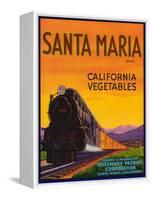 Santa Maria Vegetable Label - Santa Maria, CA-Lantern Press-Framed Stretched Canvas