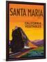 Santa Maria Vegetable Label - Santa Maria, CA-Lantern Press-Framed Art Print