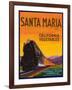 Santa Maria Vegetable Label - Santa Maria, CA-Lantern Press-Framed Art Print