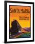 Santa Maria Vegetable Label - Santa Maria, CA-Lantern Press-Framed Art Print