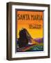 Santa Maria Vegetable Label - Santa Maria, CA-Lantern Press-Framed Art Print