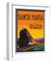 Santa Maria Vegetable Label - Santa Maria, CA-Lantern Press-Framed Art Print