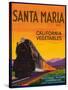 Santa Maria Vegetable Label - Santa Maria, CA-Lantern Press-Stretched Canvas