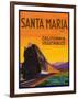 Santa Maria Vegetable Label - Santa Maria, CA-Lantern Press-Framed Art Print