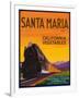 Santa Maria Vegetable Label - Santa Maria, CA-Lantern Press-Framed Art Print