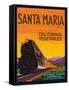 Santa Maria Vegetable Label - Santa Maria, CA-Lantern Press-Framed Stretched Canvas