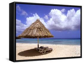 Santa Martha Bay Beach, Curacao, Netherlands Antilles, Caribbean, Central America-DeFreitas Michael-Framed Stretched Canvas
