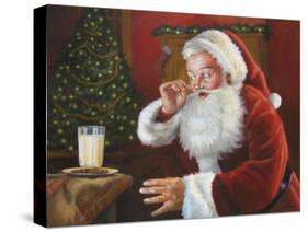 Santa Milk and Cookies-David Lindsley-Stretched Canvas