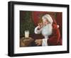 Santa Milk and Cookies-David Lindsley-Framed Giclee Print