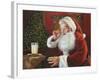 Santa Milk and Cookies-David Lindsley-Framed Giclee Print