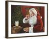 Santa Milk and Cookies-David Lindsley-Framed Giclee Print