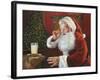 Santa Milk and Cookies-David Lindsley-Framed Giclee Print