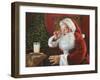 Santa Milk and Cookies-David Lindsley-Framed Giclee Print