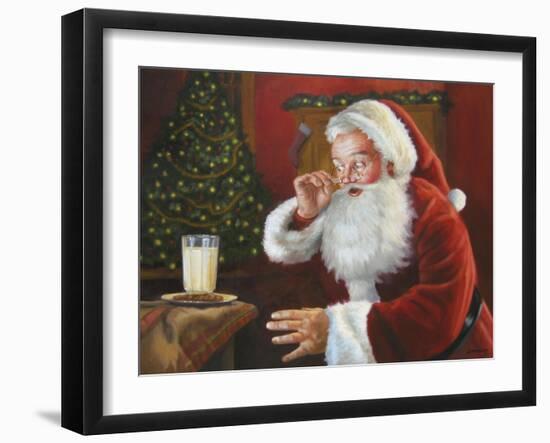Santa Milk and Cookies-David Lindsley-Framed Giclee Print