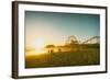 Santa Monica Beach Pier in California Usa at Sunset. Retro Colors-Stoycho Stoychev-Framed Photographic Print