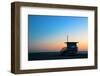 Santa Monica Beach Safeguard Tower at Sunset in Los Angeles-Songquan Deng-Framed Photographic Print