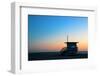 Santa Monica Beach Safeguard Tower at Sunset in Los Angeles-Songquan Deng-Framed Photographic Print