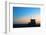 Santa Monica Beach Safeguard Tower at Sunset in Los Angeles-Songquan Deng-Framed Photographic Print