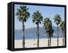 Santa Monica Beach, Santa Monica, California, USA-Ethel Davies-Framed Stretched Canvas
